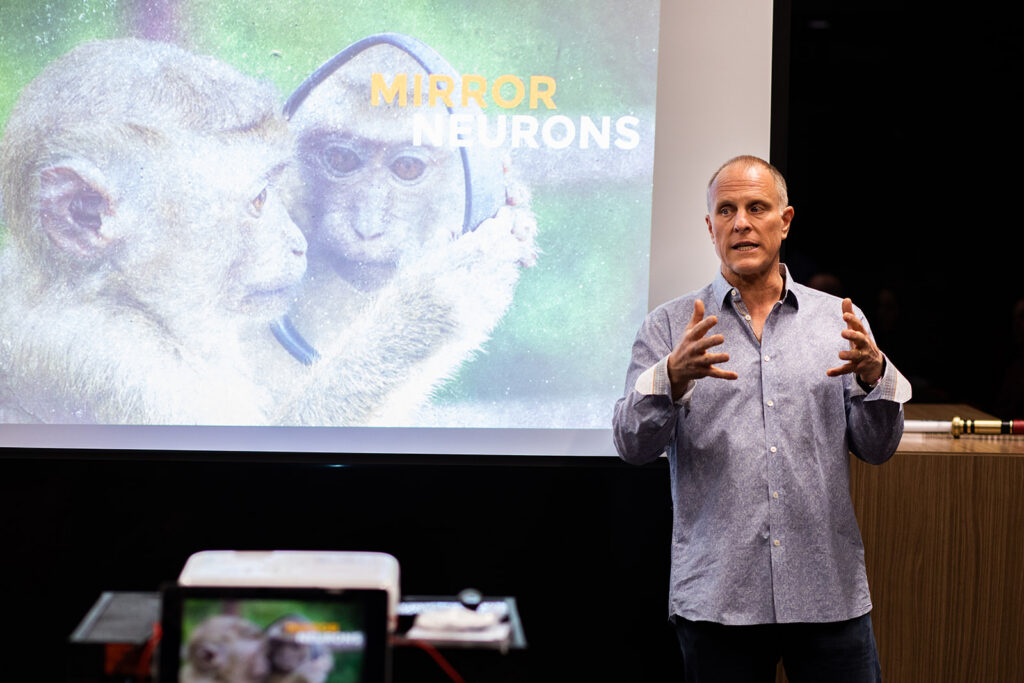 John K. Bates teaching the neuroscience of communication